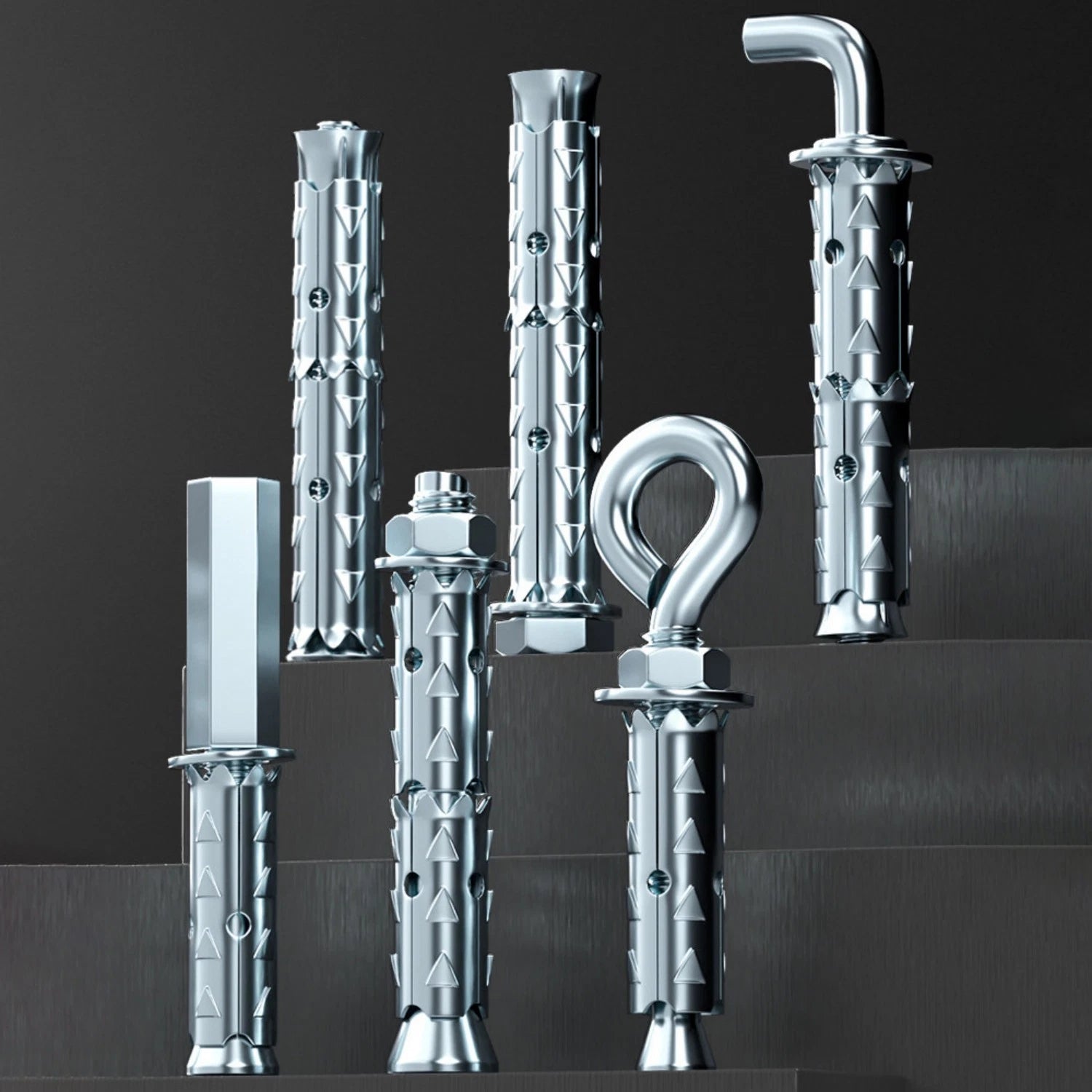 Galvanized Masonry Concrete Expansion Bolts — M6 M8 M10 M12 Wall Anchor Screws