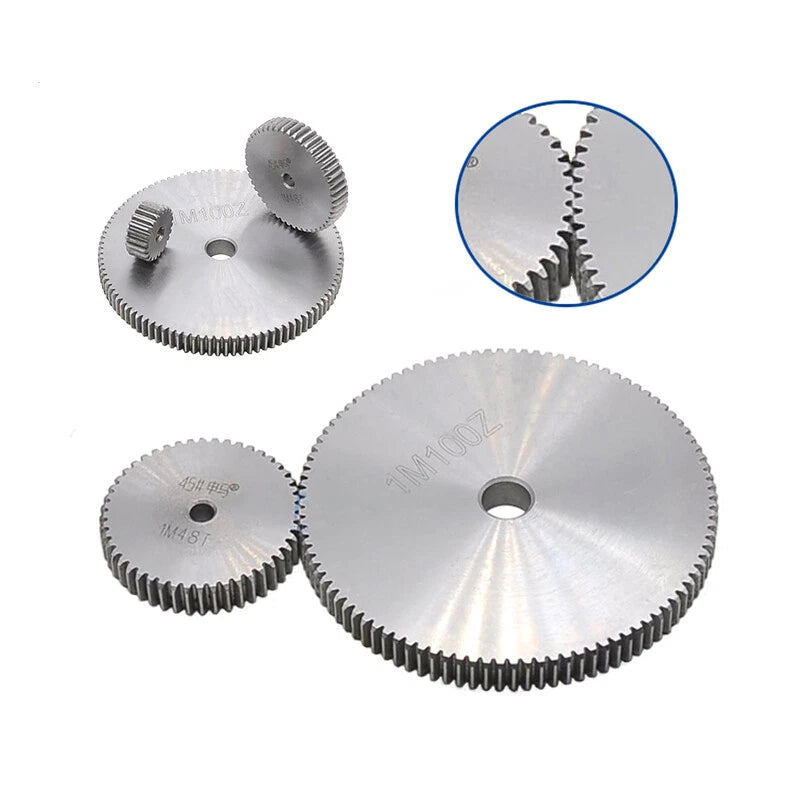 1 Mod 45# Steel Spur Gears Pinion Gear Thickness 10mm 12-160 Teeth For 3D CNC