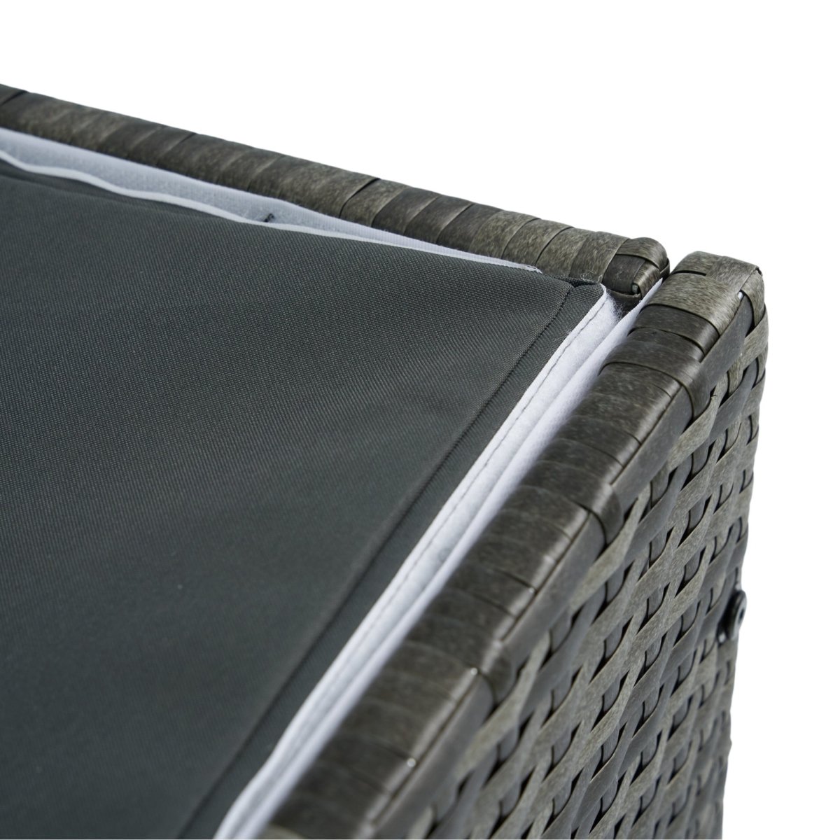200 Gallon Wicker Deck Box - Waterproof Outdoor Storage with Convertible Tabletop - HomeDIYer