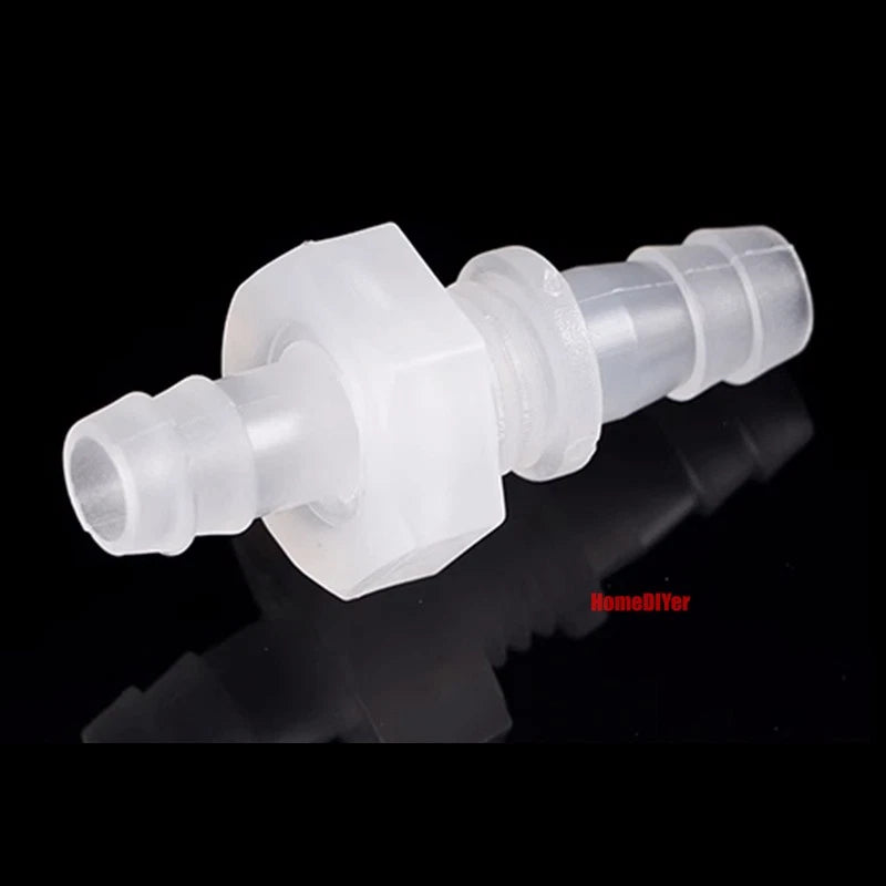 Plastic Barbed Hose Reducer Connector — Straight Thread Joiner for Air & Water Tube