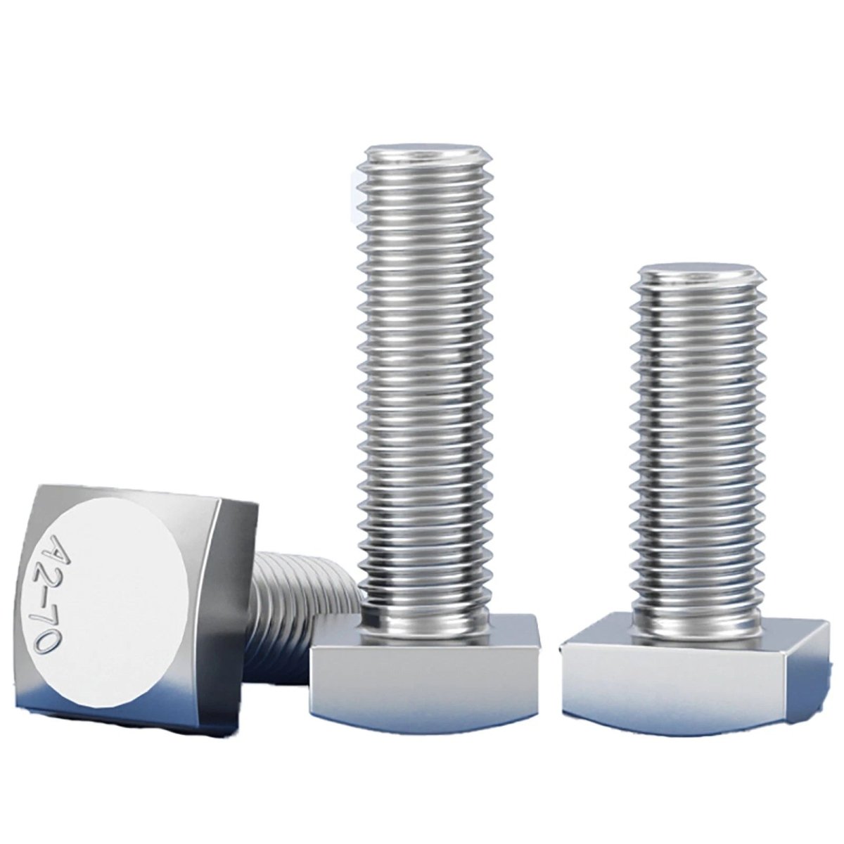 M8 M10 M12 Square Head Bolts Full Threaded 304 Stainless Steel 12–100mm - HomeDIYer