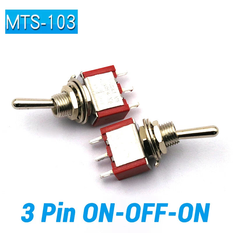 Mini Toggle Switch ON-ON ON-OFF-ON ON-NC Solder Lug 3 6 9 12 Pin | Self-Locking & Momentary