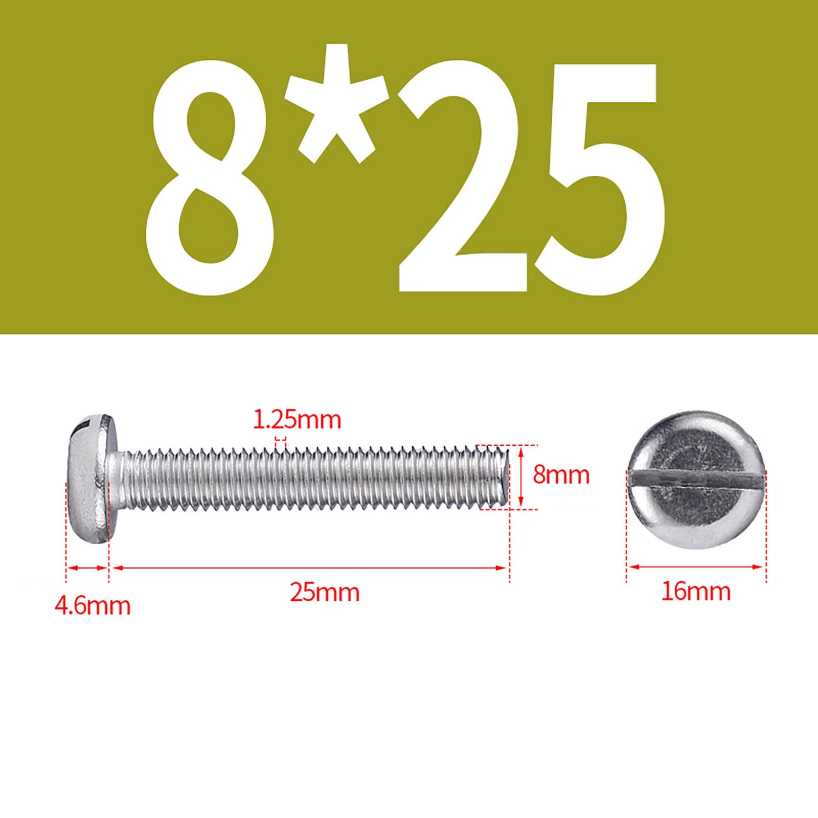 M1.6 to M10 Slotted Cheese Head Machine Screws | A2 Stainless Steel DIN 84