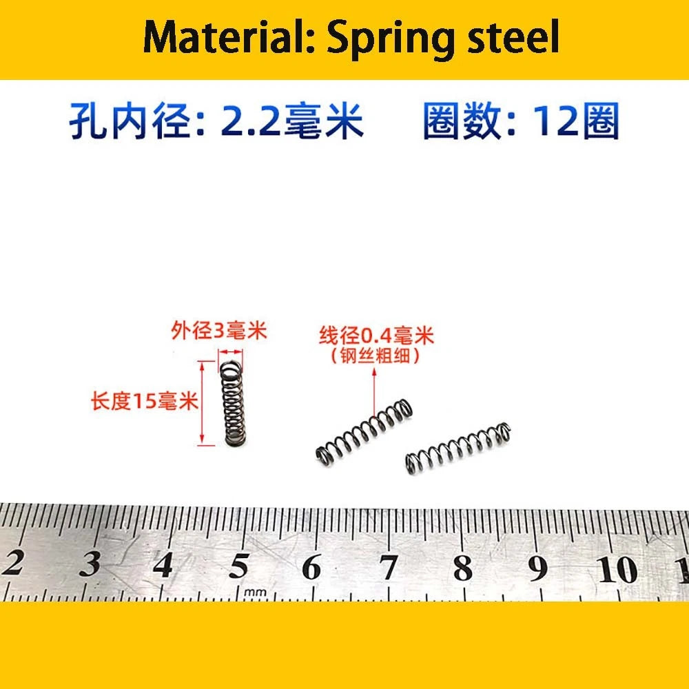 Spring Steel Small Compression Spring 0.2/0.3/0.4mm Wire Diameter 3-50mm Length