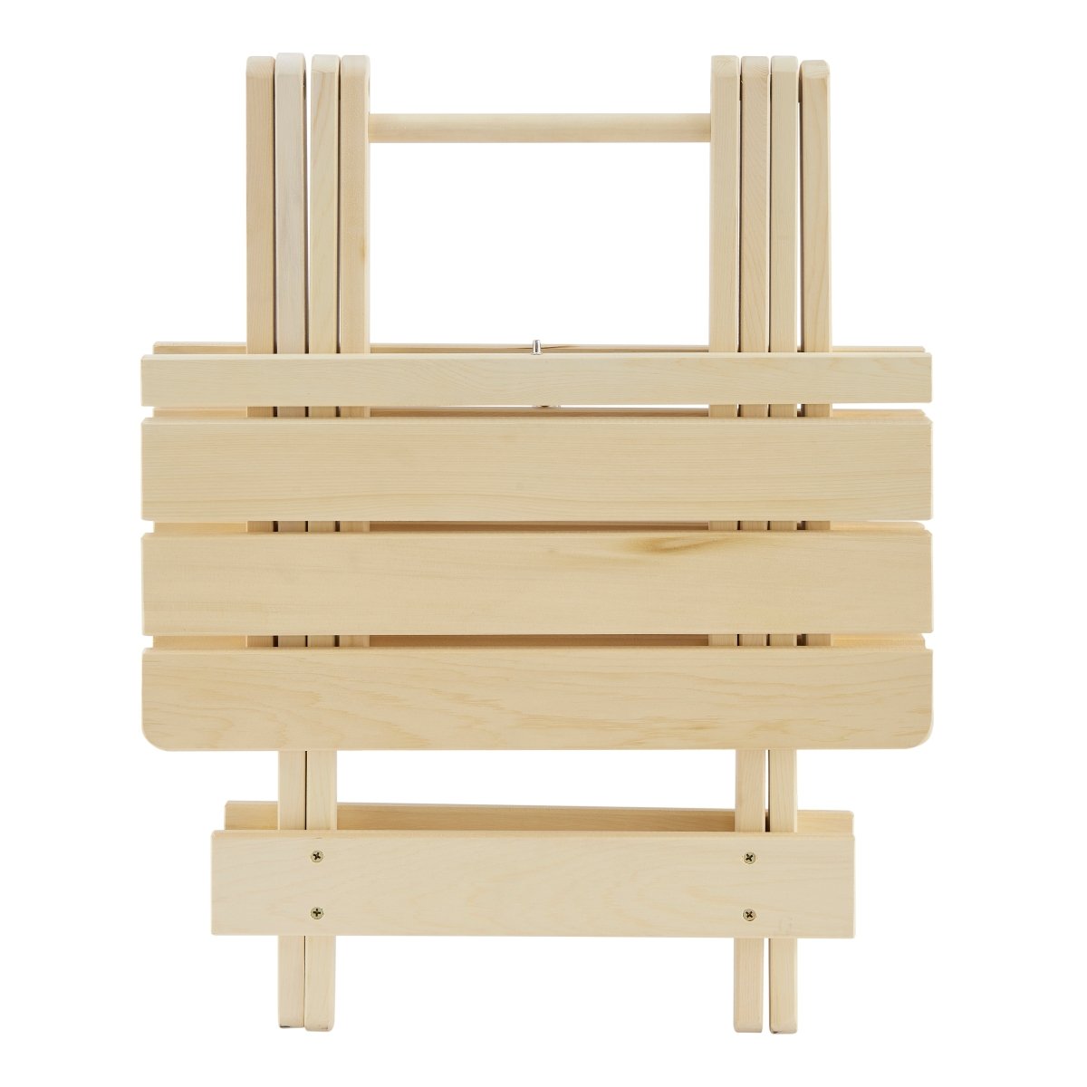 Folding Square Table Patio Outdoor solid wood Table for Backyard, Balcony, Portable Design Space - Saving Natural Wood Color - HomeDIYer