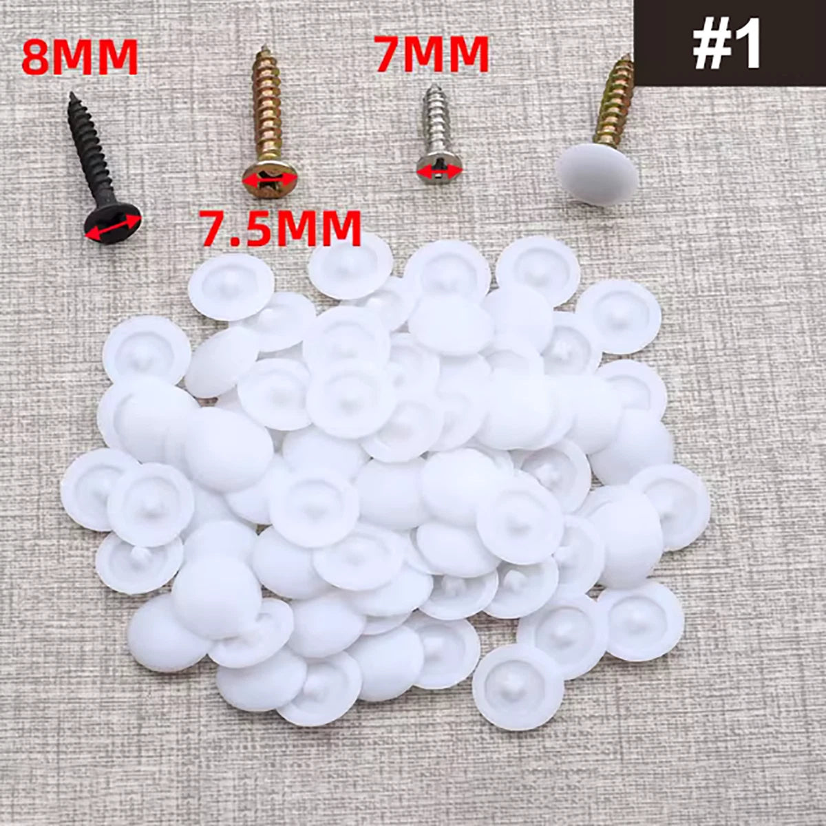 Plastic Screw Cover Caps – Snap‑On for 7‑8mm Phillips Flat Head Screws (19 Colors, Decorative)