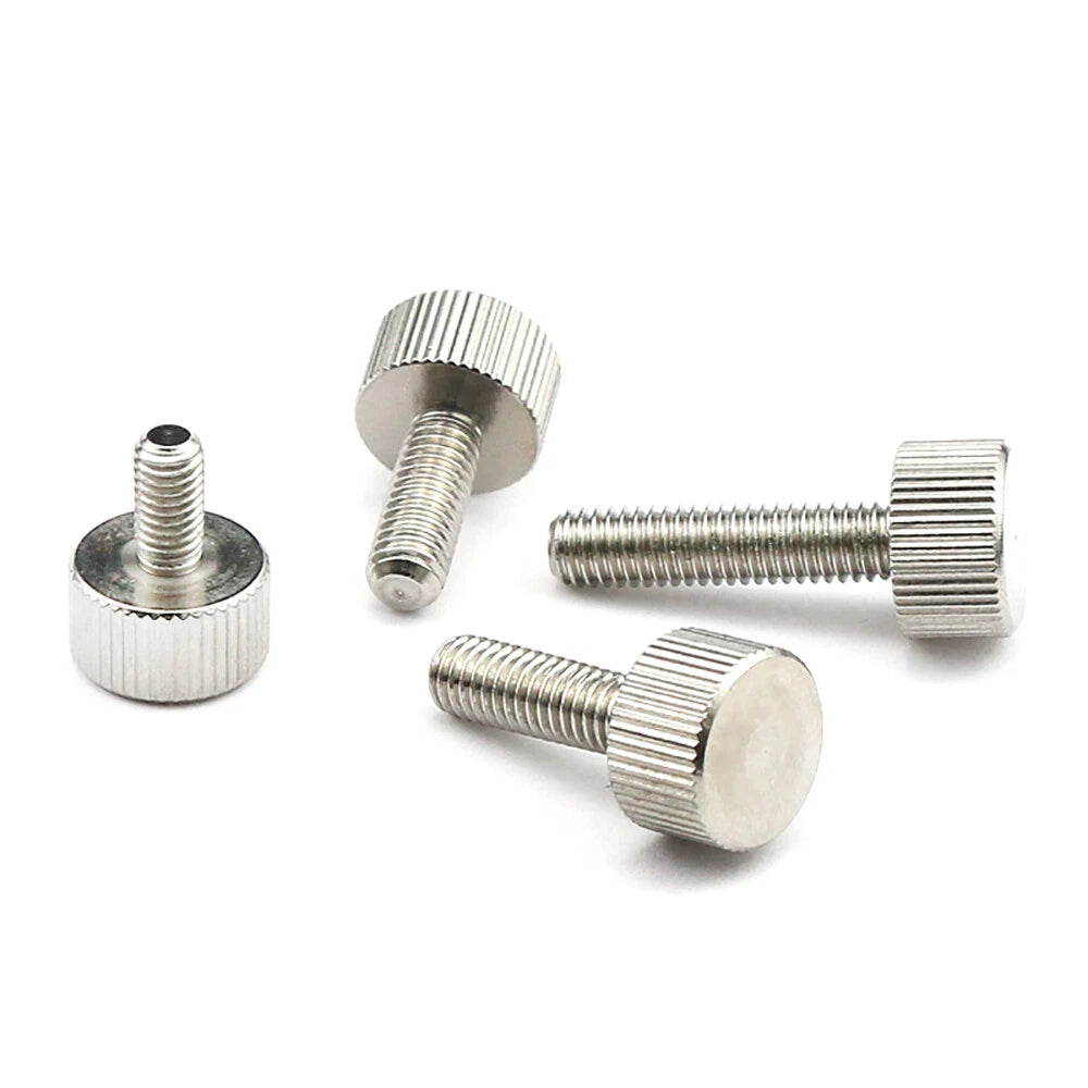 M3 M4 303 Stainless Steel Thumb Screws Knurled Head Manual Adjustment Screw Bolt