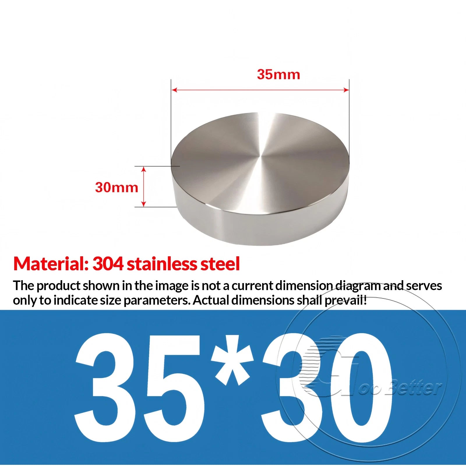 Ø 20-100mm Stainless Steel Blank Round Disc 304 Grade Metal Sheet Thick 20/30mm