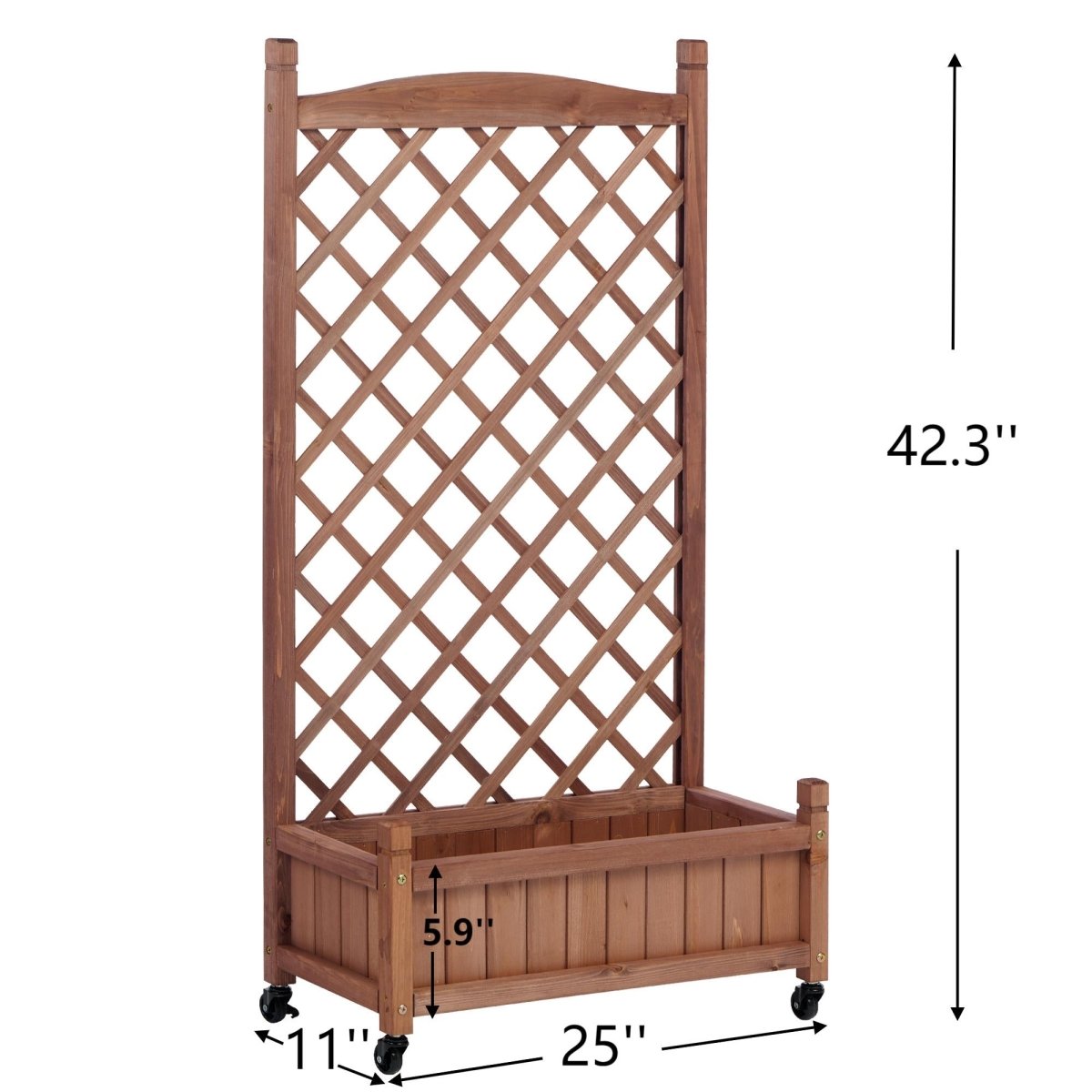 Raised Garden Bed with Legs, Elevated Wooden Planter Box for Outdoor Plants Flowers Fruits Vegetable Herb Growing - HomeDIYer