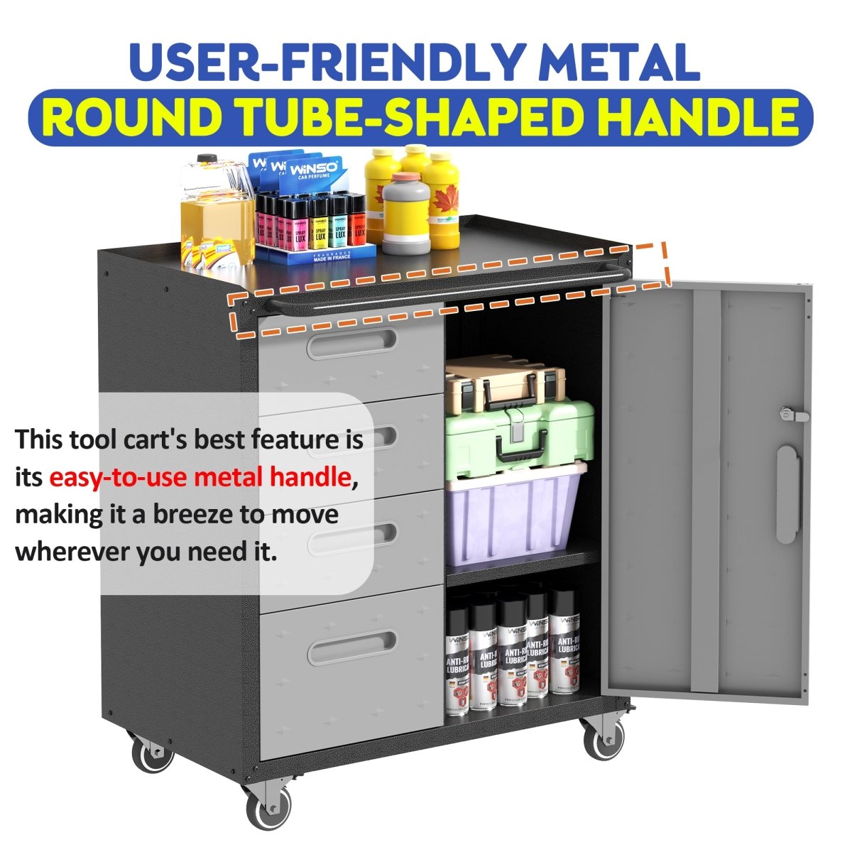 Heavy - Duty Tool Cabinet | Industrial Steel Storage with Locking Drawers - HomeDIYer