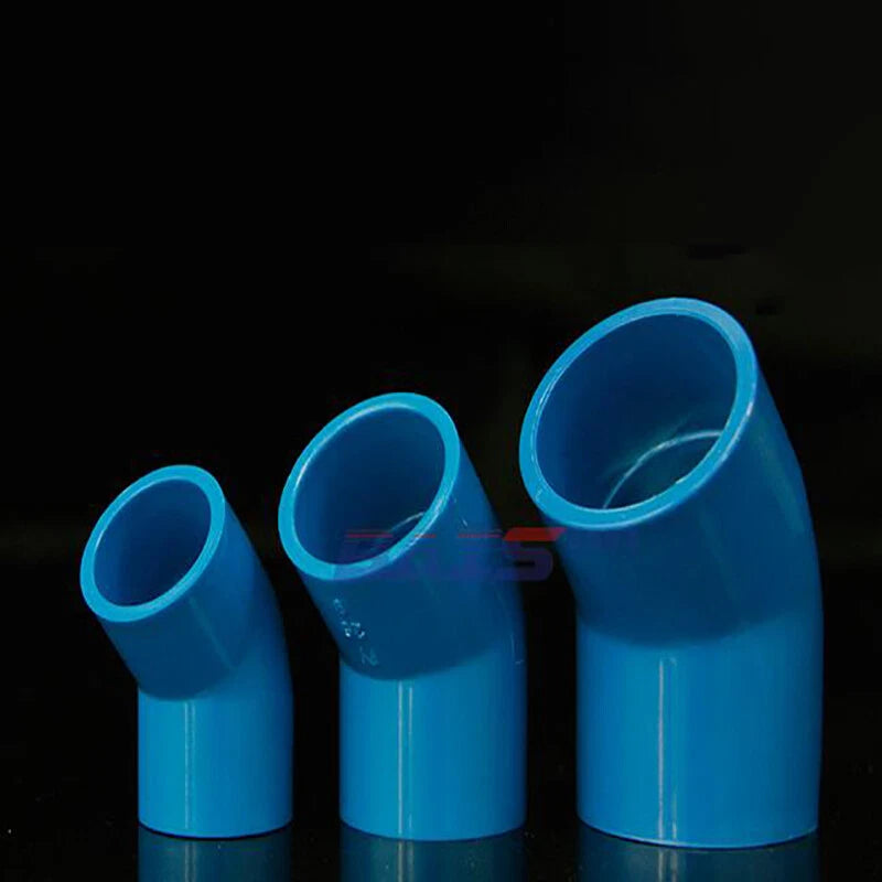 PVC Pipe Fittings 45° Elbow Socket ID 16mm - 200mm Solvent Weld White Blue Grey
