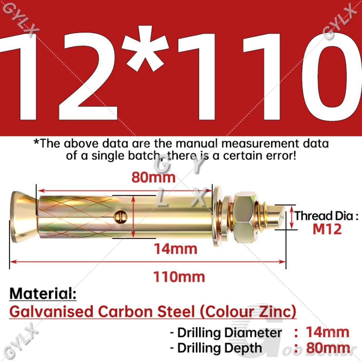 Concrete Expansion Bolts Wall Anchor Screws — M6 to M20 | Stainless Steel & Zinc Plated