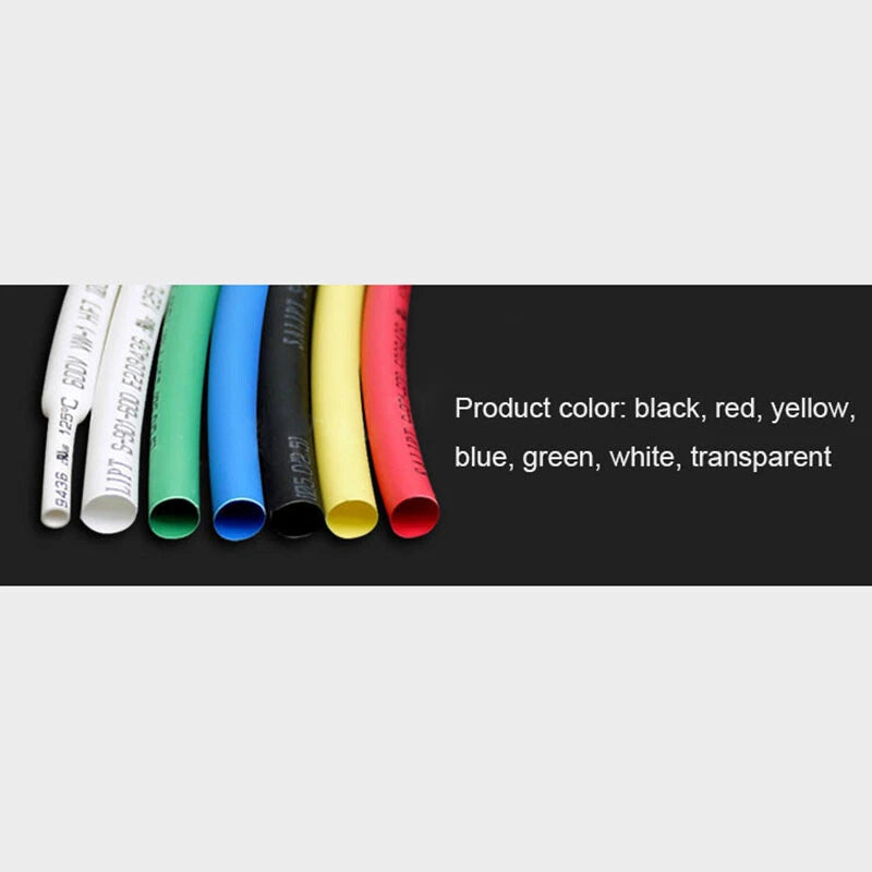 Heat Shrink Tubing 2:1 — φ0.6mm to φ10mm, 7 Colors, 1m & 5m
