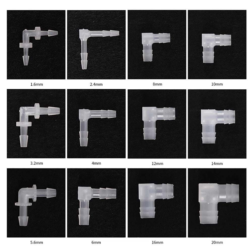 Plastic Hose Connector Splitter X T Y L-Piece Pipe Fittings 1.6mm-20mm