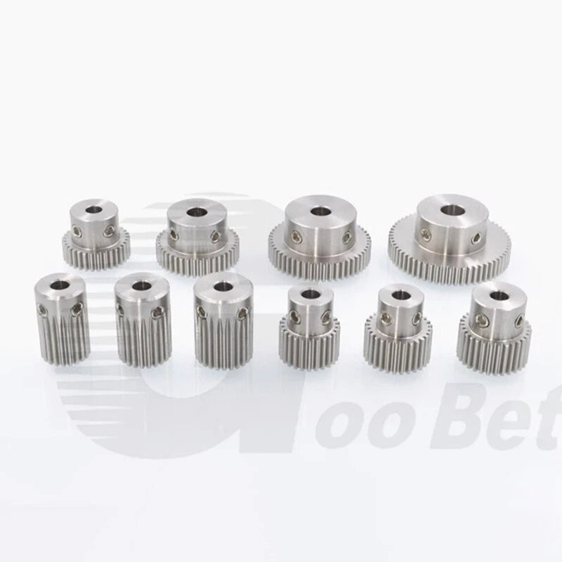 Mod 0.5 1 1.5 2 Precision Spur Gear Stainless Steel with Hub 12 Tooth - 60 Tooth