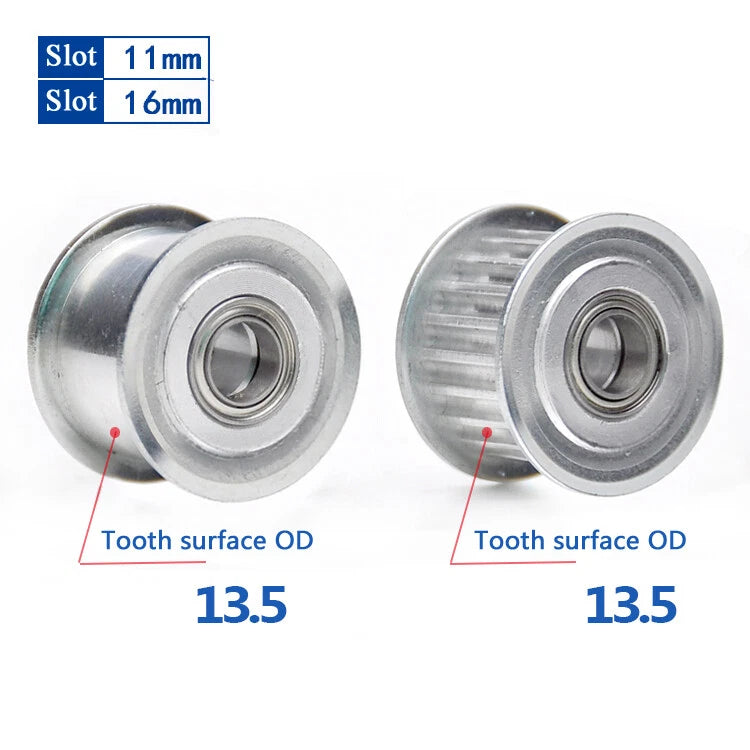 3M Smooth/Tooth Idler Drive Pulley 15T-60T Bore 3-17mm For 6/10mm Width Belt