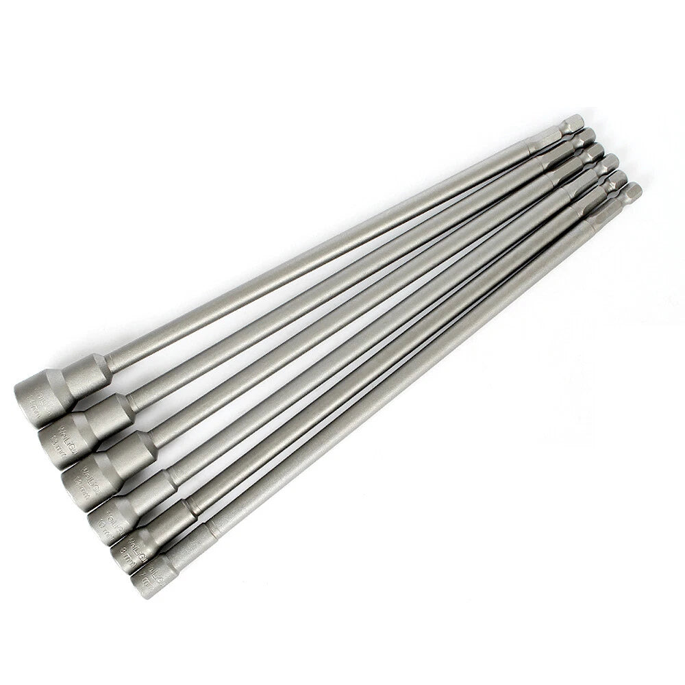 Hex With or Non-Magnetic Nut Driver 1/4 Socket Wrench Impact Drill Bit 300/350mm