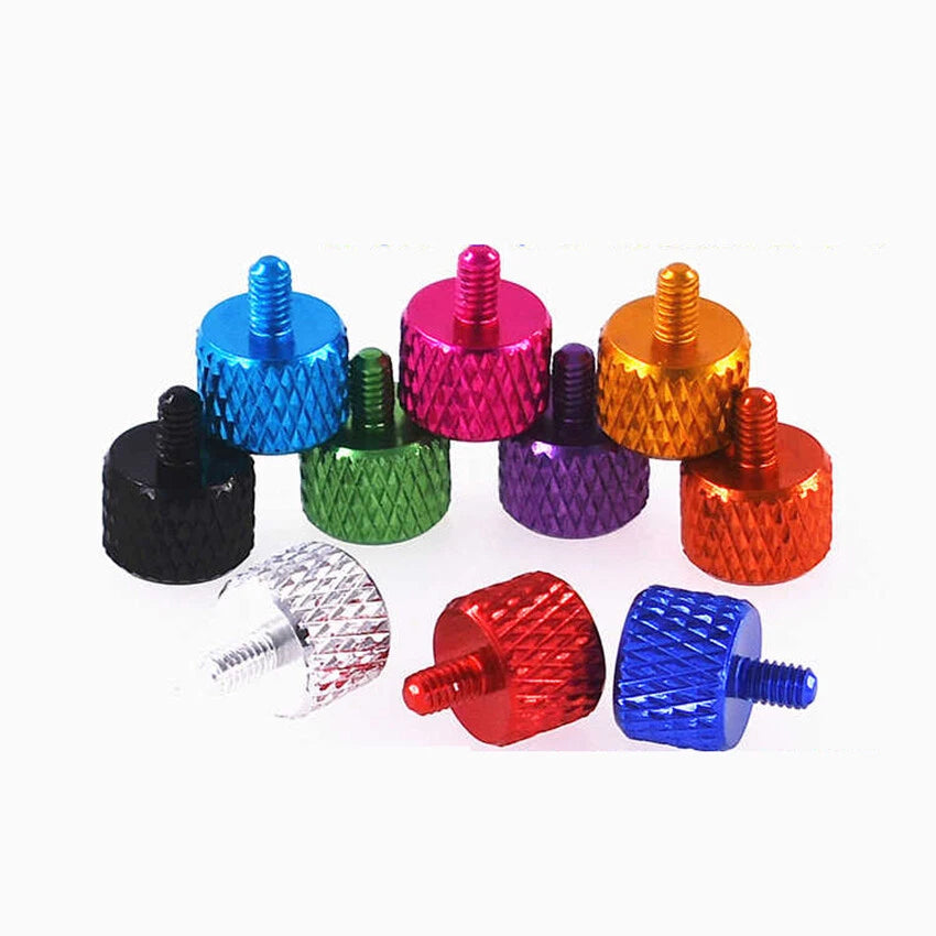 M2.5 Knurled Thumb Screws – Aluminium Colourful Hand Grip Bolts for PC & DIY