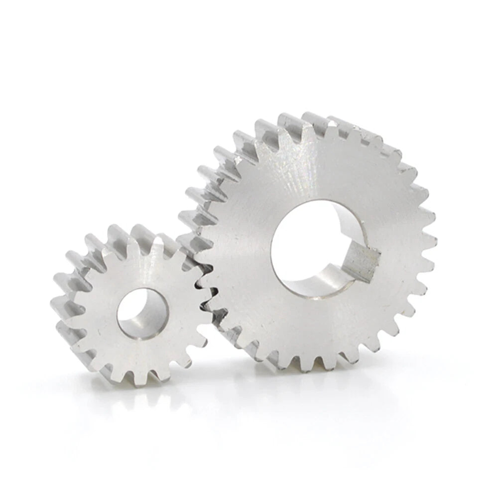 1/1.5/2 Mod 12~120 Teeth, Flat Gear Cylindrical Gear, Spur Gears Stainless Steel