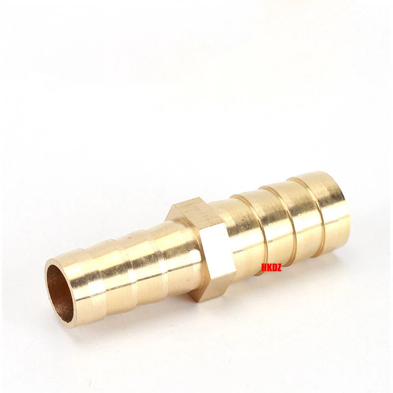 Brass Barbed Hosetail Straight Connector — Air Water Fuel Gas Hose Joiner