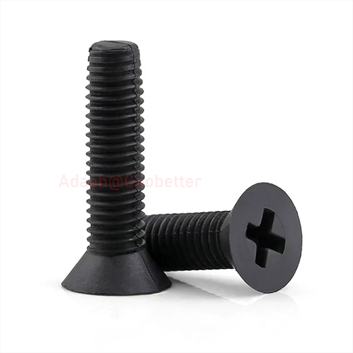 Black Plastic Phillips Flat Head Machine Screws — M2.5 to M8, Multiple Lengths - HomeDIYer