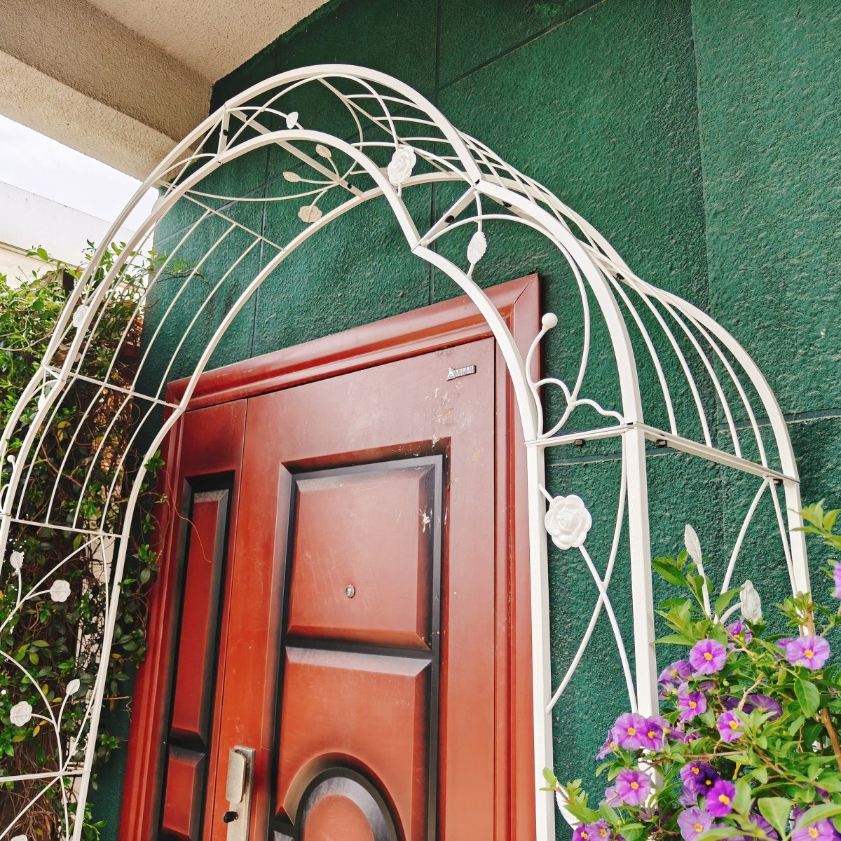 Metal Garden Arch Assemble Freely with 8 Styles Garden Arbor Trellis Climbing Plants Support Rose Arch Outdoor Arch Wedding Arch Party Events Archway Cream White - HomeDIYer
