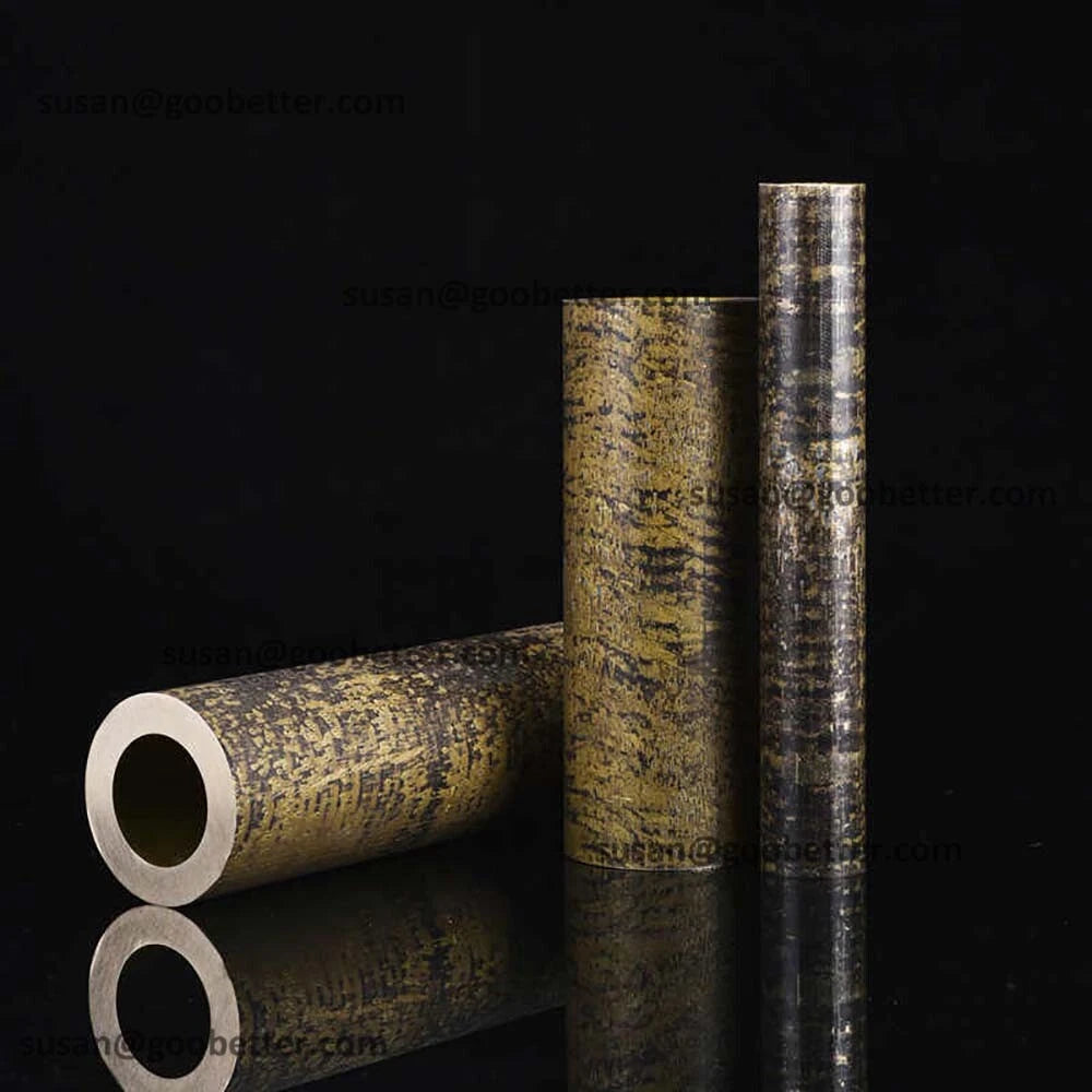 Bronze Brass Round Tube — OD 25mm–80mm, ID 15mm–60mm, Length 100mm