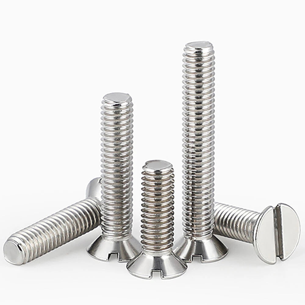 M1.6–M8 A2 Stainless Steel Flat Head Slotted Machine Screws | Countersunk Bolts