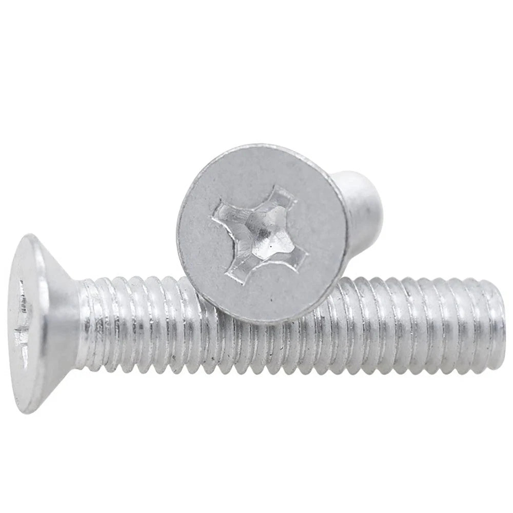 Phillips Countersunk Machine Screws DIN 965 | 6063 Aluminum | M1.7–M6