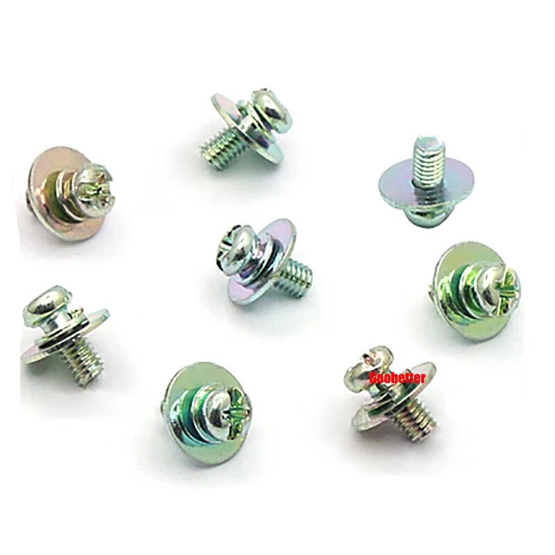 M2 M2.6 M3 M4 Phillips Pan Head Machine Screws with Washer Set – Carbon Steel, Multiple Finishes