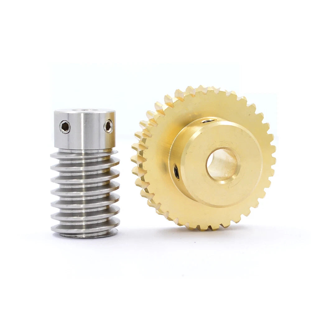 0.5/0.8/1/1.5 Module, 20 to 60 Teeth, Brass Worm Wheel Gear Shaft Hole 4mm-12mm