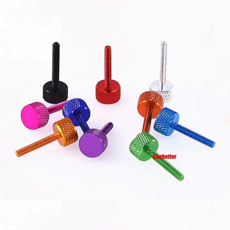 M3 x 20mm Aluminum Knurled Thumb Screws Colorful Hand Grip Knob Bolts - HomeDIYer