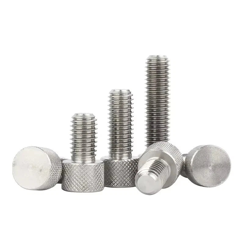 Knurled Thumb Screws A2 Stainless Steel — Flat Head Thumbscrew Bolts M2 M2.5 M3 M4 M5 M6 M8