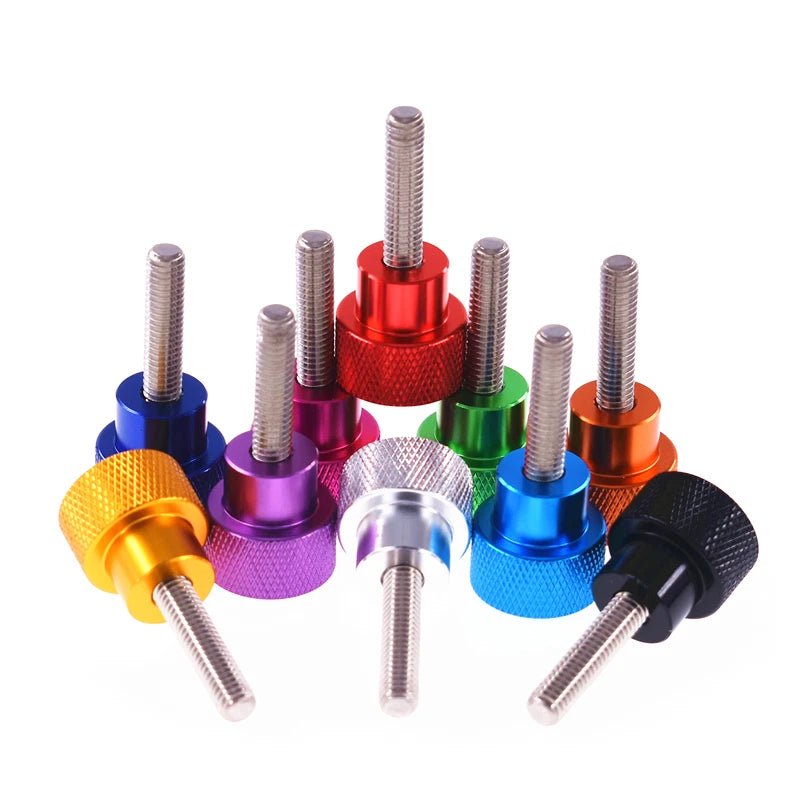 3/8 - 16UNC Knurled Thumb Screws – Aluminum Shank + Stainless Steel Hand Grip (6–100mm Lengths) - HomeDIYer