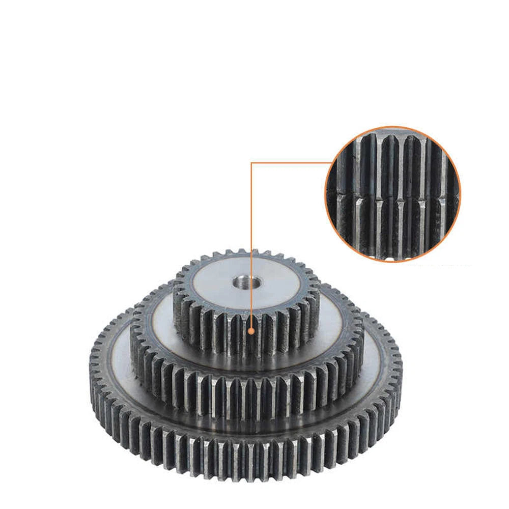 3/4/5 Mod 10T-56T Spur Gear 45# Steel Pinion Gear Thickness 3M-30mm 4M-35mm/40mm
