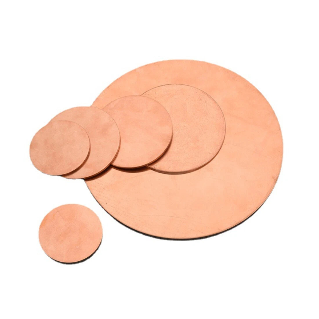Solid Pure Copper Discs Blanks Round Plate Metal Sheet 10-300mm OD 1mm-6mm Thick
