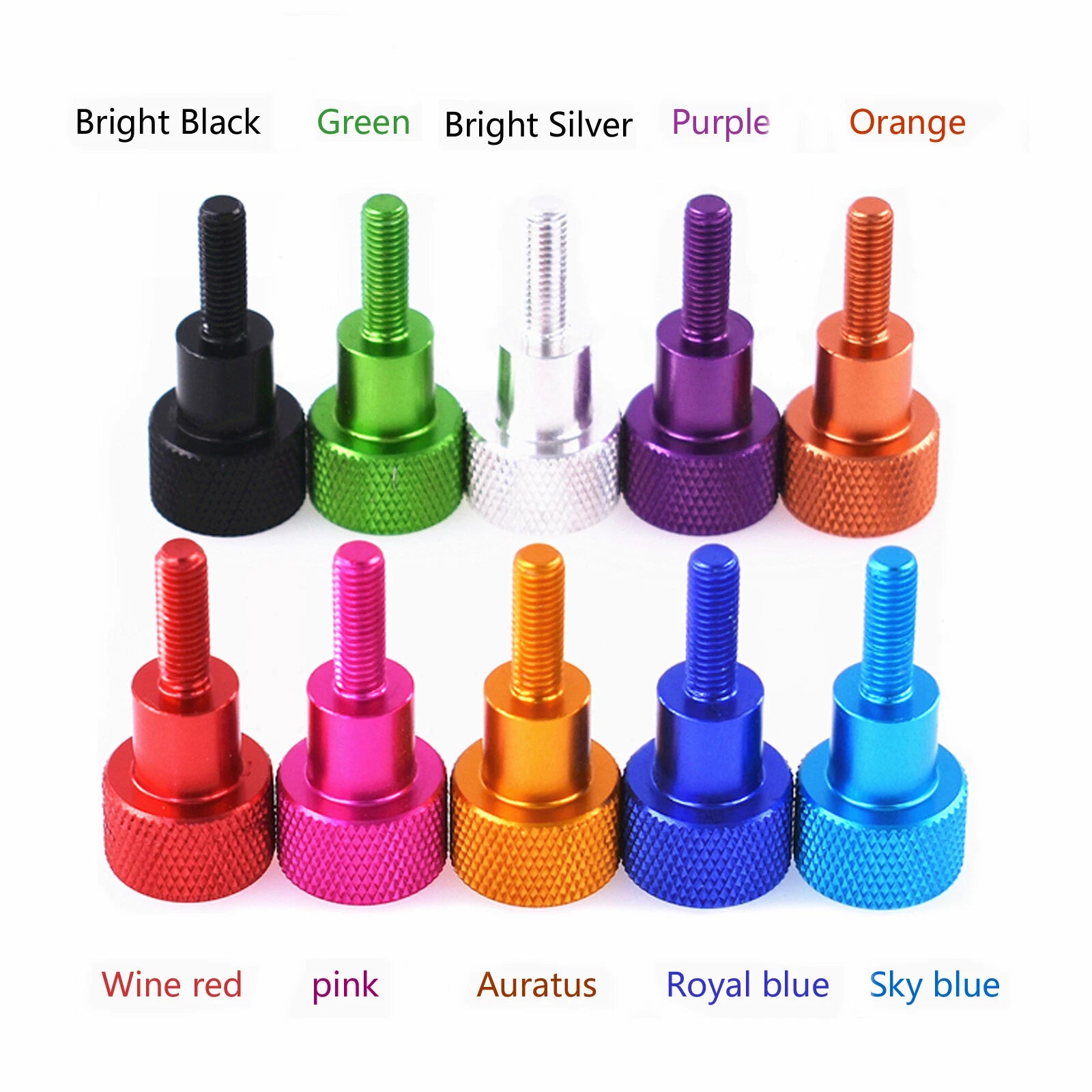 M5 M6 Knurled Thumb Screws Aluminum Alloy Round high Step Hand Grip Knob Bolts