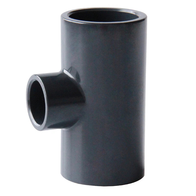 PVC Reducing Tee Pipe & Fittings Solvent Weld Pressure Adapter Connector Black