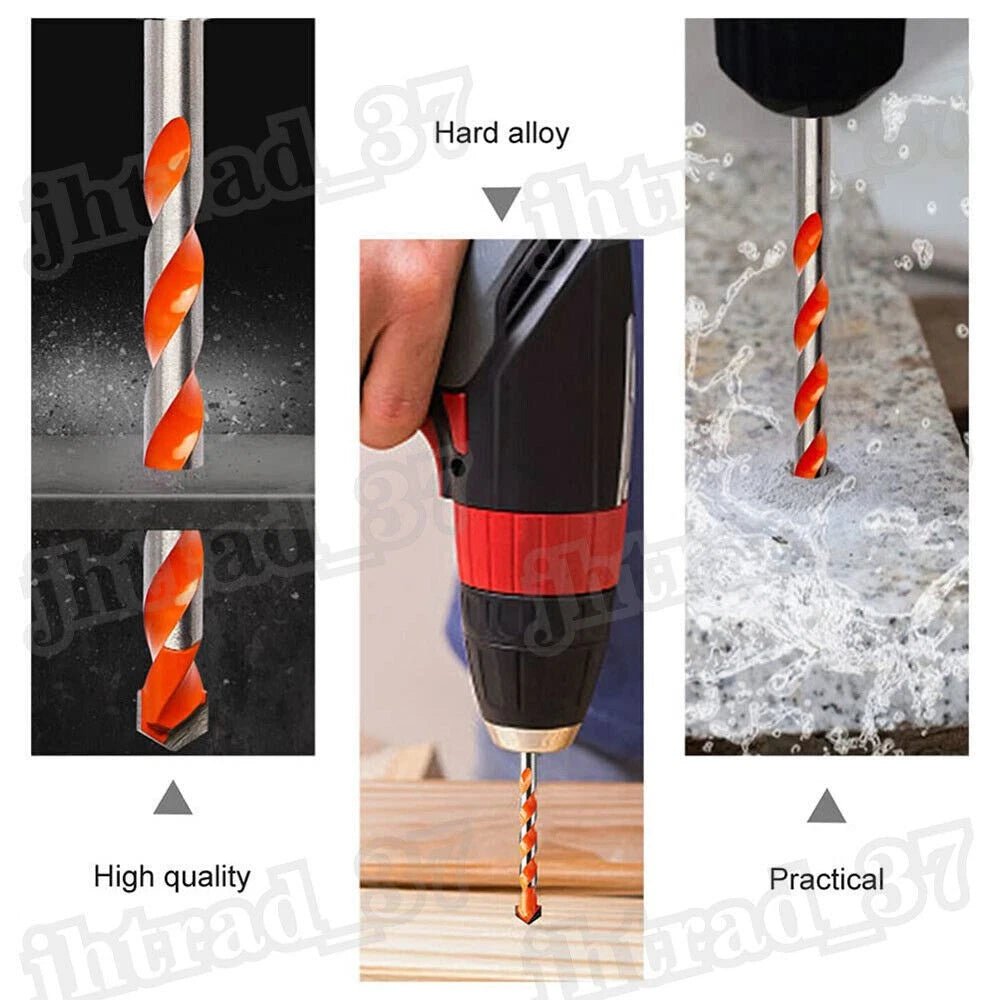 5 - Piece Triangular Shank Drill Bit Set — Alloy Steel, Multi - Material (6–12mm) - HomeDIYer