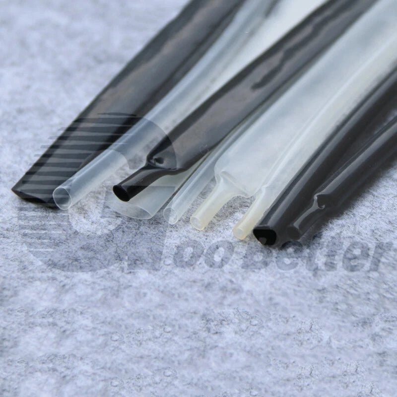 PVDF Heat Shrink Tubing — Ø0.8mm to Ø25.4mm | Black & Clear Electrical Sleeving - HomeDIYer