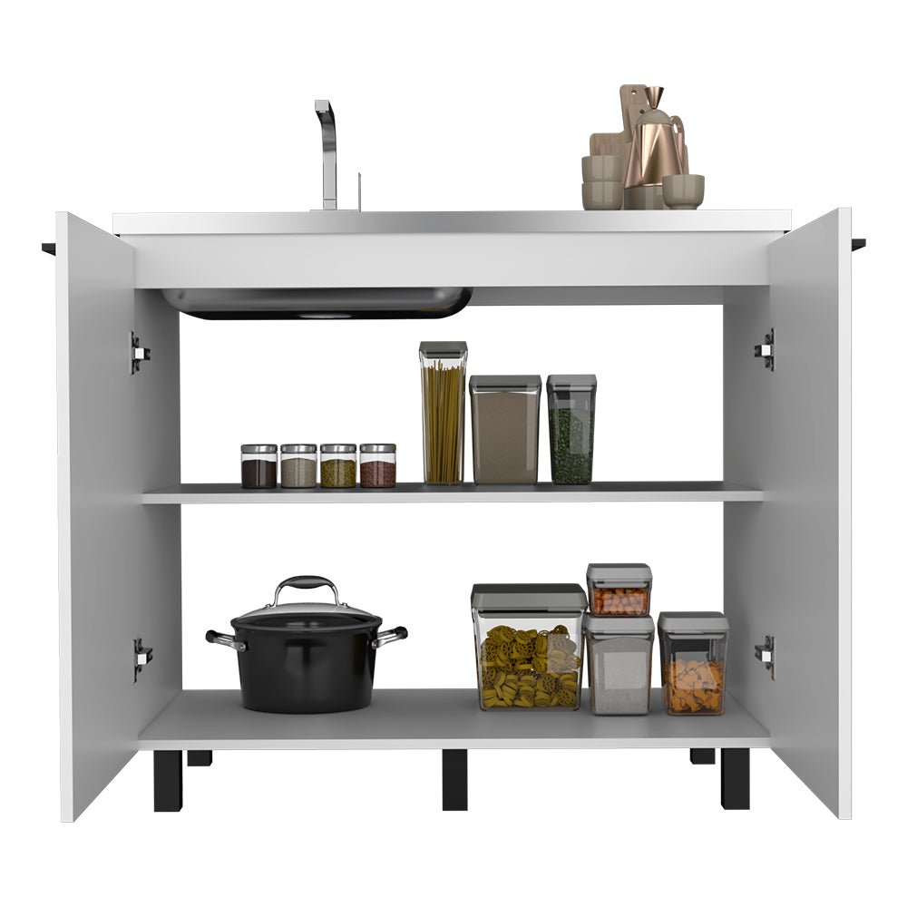 Utility Sink Cabinet Burwood, Kitchen, White - HomeDIYer