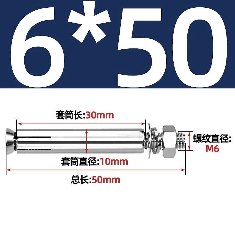 Stainless Steel Expansion Anchor Bolts for Concrete & Masonry — M6 to M20