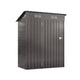 5x3FT Metal Outdoor Storage Shed with Pitched Roof & Lockable Door, for Garden, Backyard, Bike & Tool Storage, Gray