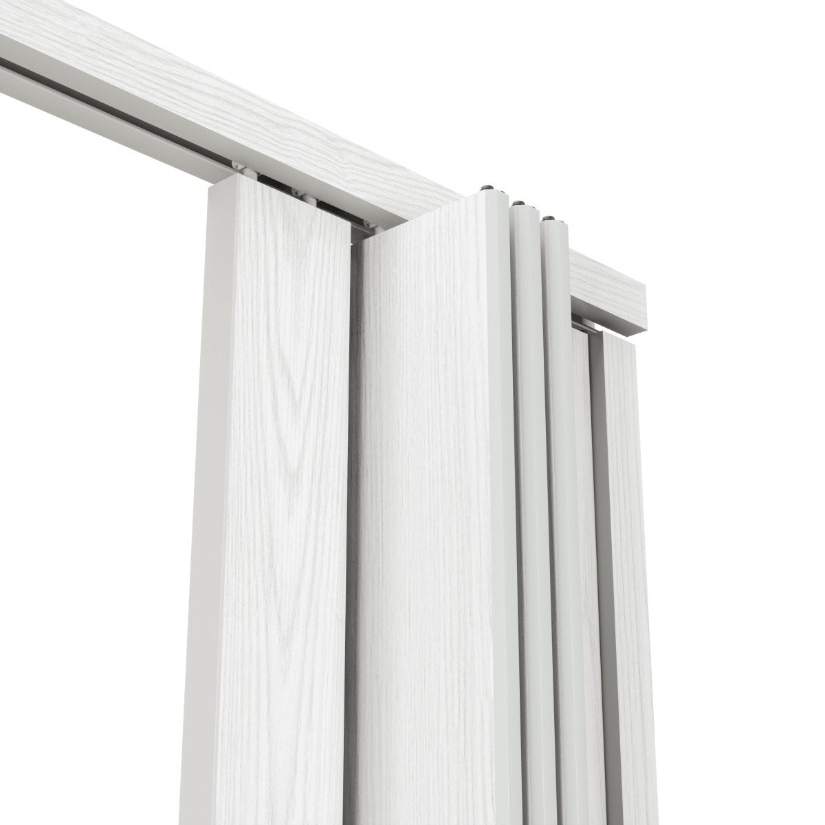 32" W Double Walled Foldable Heavy Duty Accordion Doors, White - HomeDIYer
