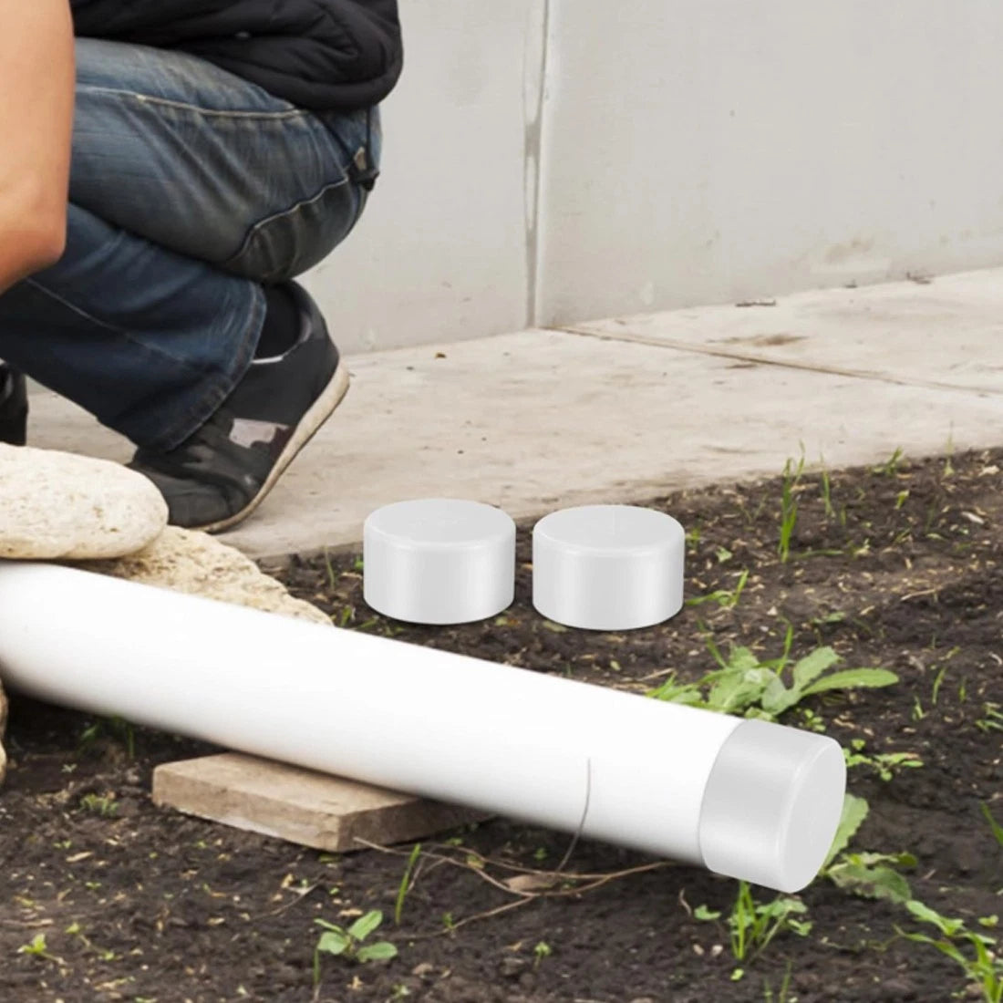 PVC Pipe End Cap Cover Stop Plug 20mm~200mm Pipe Fittings For Aquarium Pond
