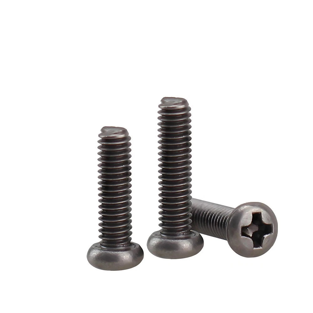 TA2 Titanium Phillips Pan Head Machine Screws – M1.4, M1.6, M2, M3, M4 (Fully Threaded)