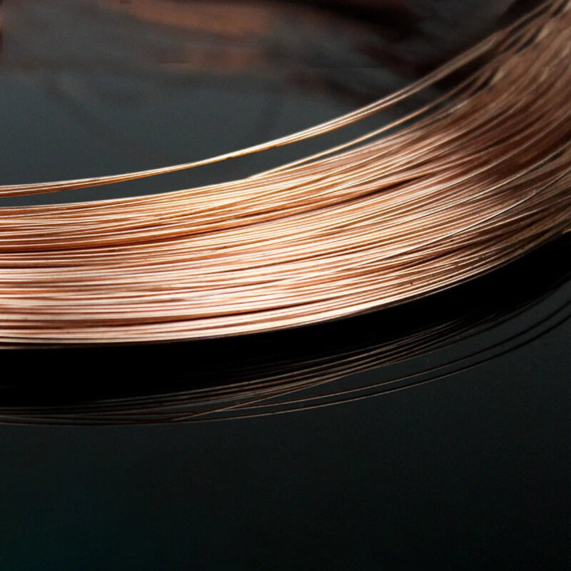 Copper Round Wire T2 Solid Red Copper Bare Line Ø 0.3/0.4/0.5/0.6/0.8/1/1.5~8mm