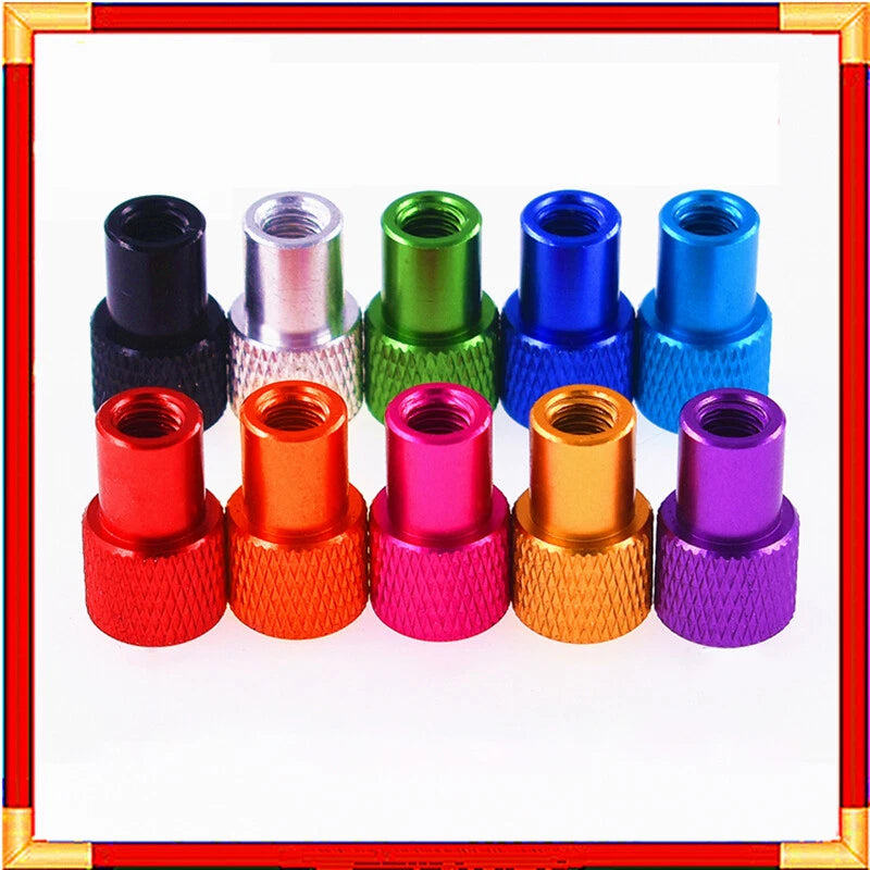 M3 x 5-100mm Knurled Thumb Screws Aluminium Alloy+Stainless Steel High Type Bolt