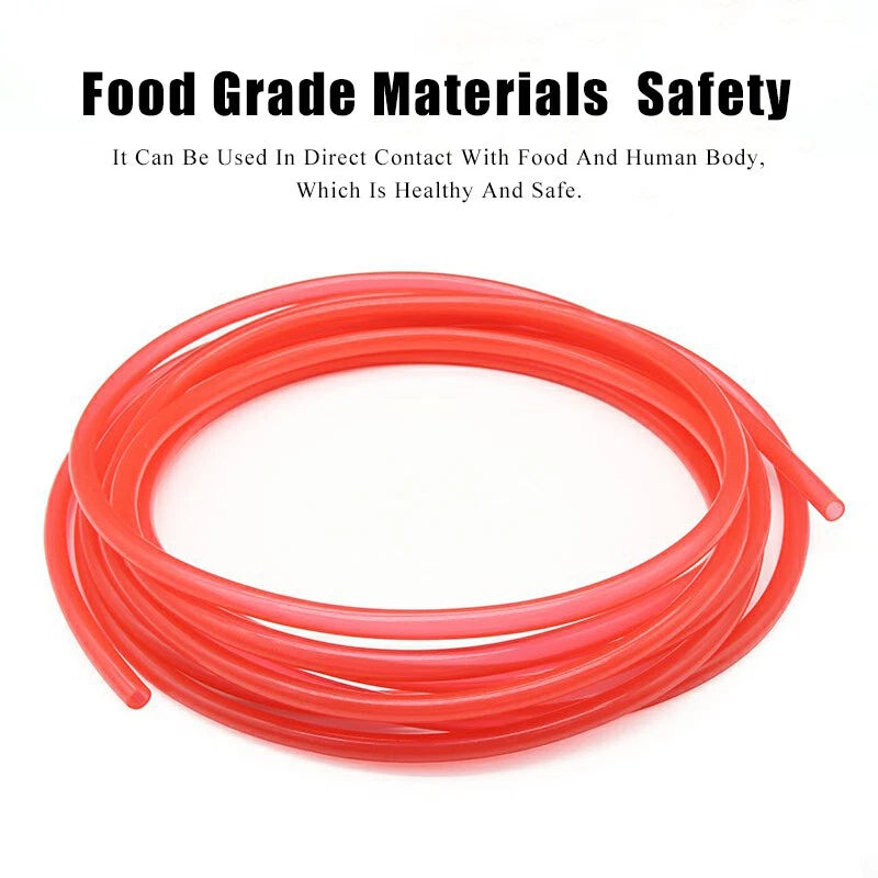 Transparent Red Silicone Tube Food Grade Beer Milk Hose Pipe Soft Rubber 3-10mm