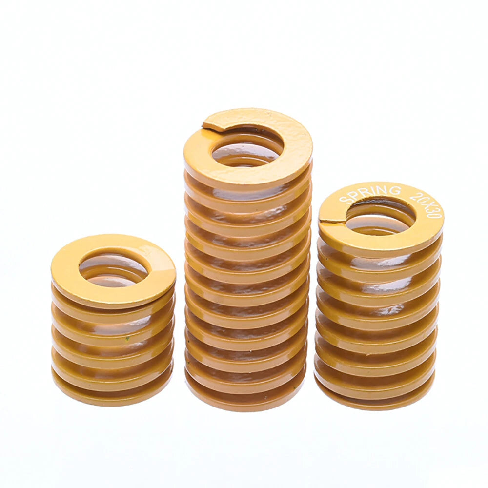 Yellow Lightest Load Die Mold Springs Compression Spring OD 16mm Length 25-300mm
